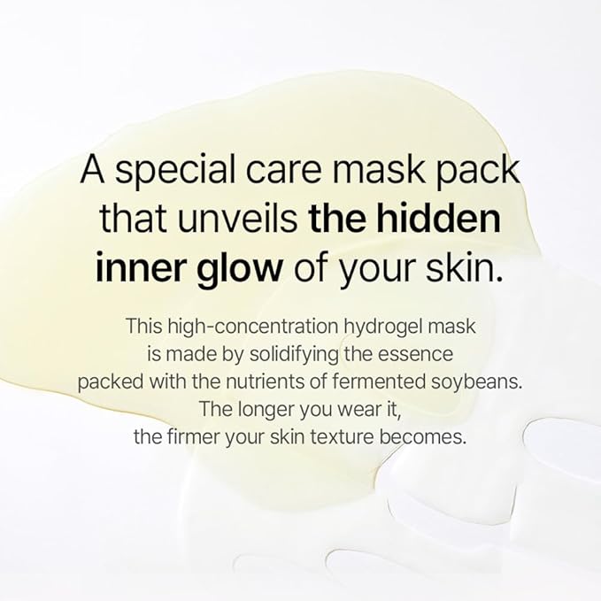 mixsoon Bean Collagen Hydrogel Mask - Hydration All-In-One Firming, Soothing Gel Formula for Radiant, Smooth Skin 35g / 1.18 fl.oz. (3ea) Korean Glass Skin Care