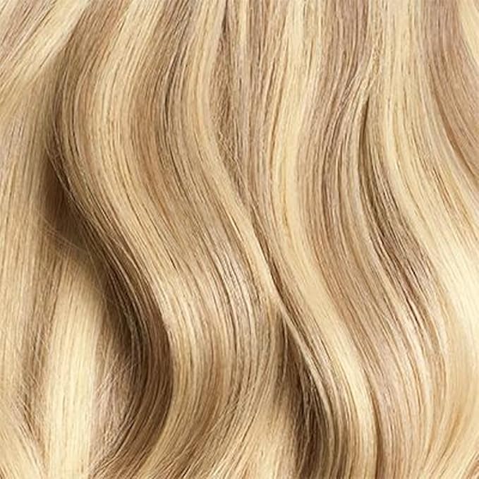 Luxy 100% Remy Human Hair Extensions for Thin Hair Thinning Hair Fill-Ins – 6 Seamless Wefts Multi-Dimensional Color Blend - Natural-Looking Volume & Coverage 80 grams 16" Dirty Blonde Highlights
