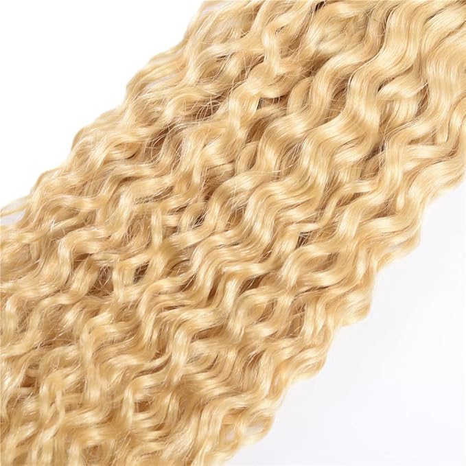 613 Bundles Freiuoke Hair Blonde Water Wave Human Hair Bundles 613 Water Wave Bundles 8A Remy Virgin Hair 3 Bundles 28 30 32 Inch 613 Human Hair Bundles Blonde Bundles Hair Weave