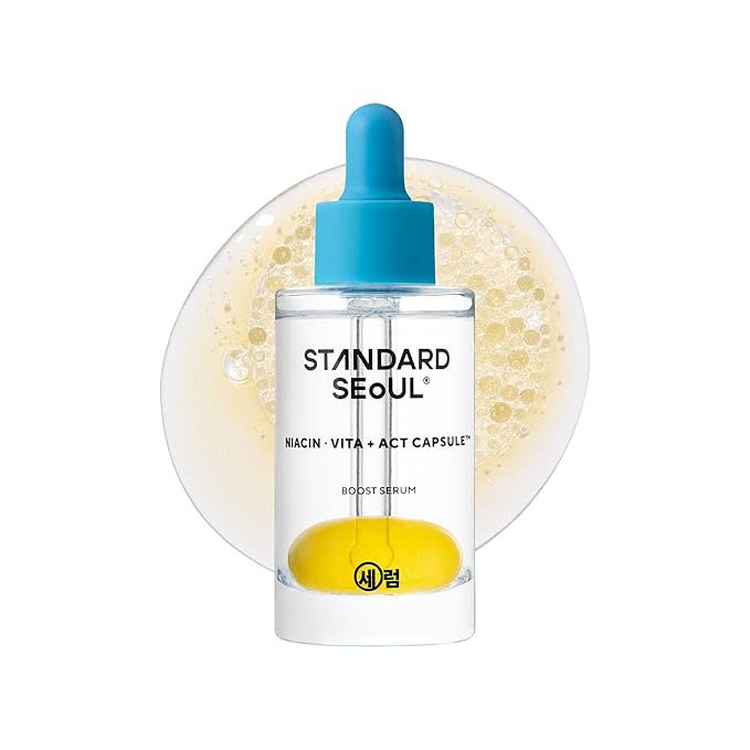 Brightening Bouncy Boost Serum – Radiance-Boosting K-Beauty Serum with Niacinamide, Vitamin C Blend, Lightweight Dual-Phase Glow Formula (30ml)