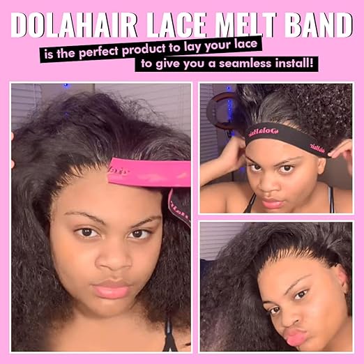 Dolahair Lace Glue for Wigs - Waterproof Super Hold Hair Bonding Glue for Weave and Hair Systems - Invisible Extreme Hold (Includes 2 Wig Bands)