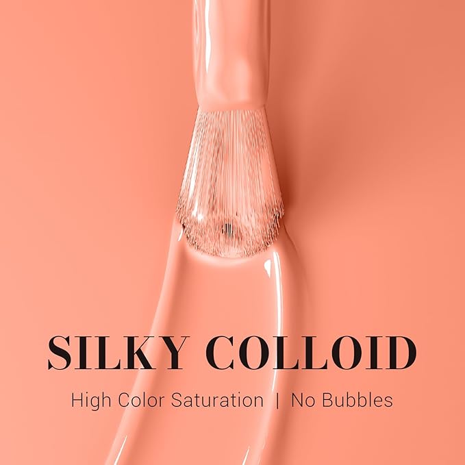 MelodySusie Coral Orange Gel Nail Polish, 0.5 fl oz Soak Off UV LED Creamy Orange Gel Polish Christmas Gift for Women Nail Art Manicure Salon DIY Nail Design Decoration at Home-1661