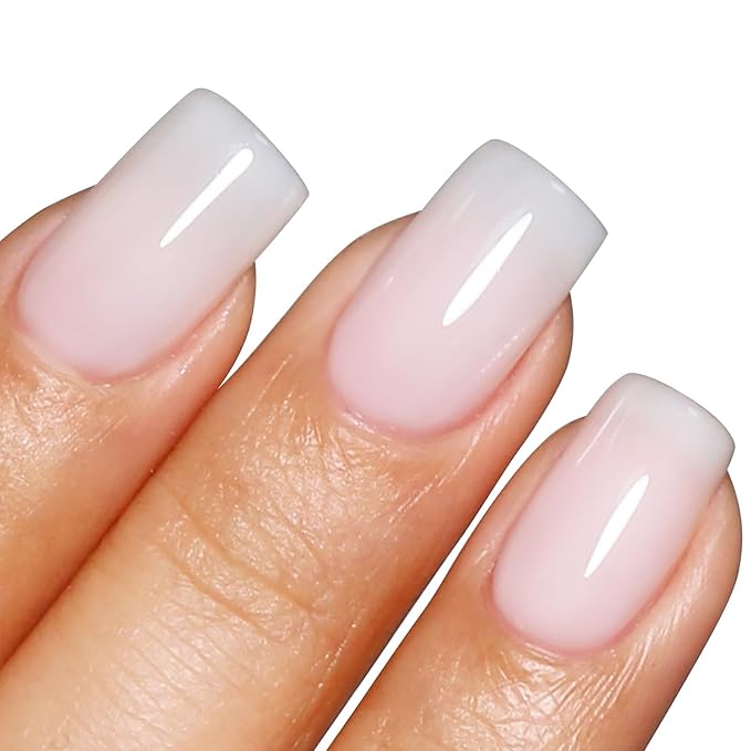 Imtiti Milky White Gel Nail Polish, Jelly Nude Sheer White Gel Polish for Nails, Translucent White UV/LED Soak Off Gel Polish for DIY Nail Art Manicure and Pedicure at Home or Salon (0.34 Fl Oz-1924)