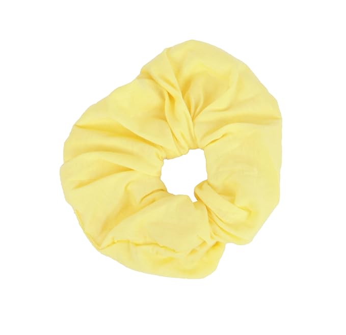 Motique Accessories Jumbo Cotton Scrunchie - Pale Yellow
