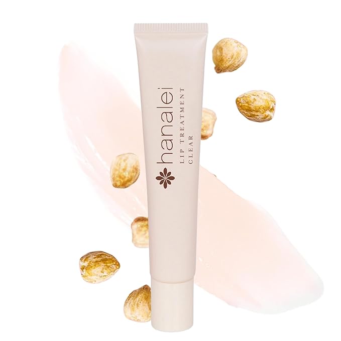 Hanalei Lip Treatment for Dry, Chapped Lips – Intensive Overnight Moisturizer with Kukui Oil, Shea Butter & Grapeseed Oil – Hydrating Balm for Healing Cracks – Clear Tint, Full-Size 15g – Cruelty-Free