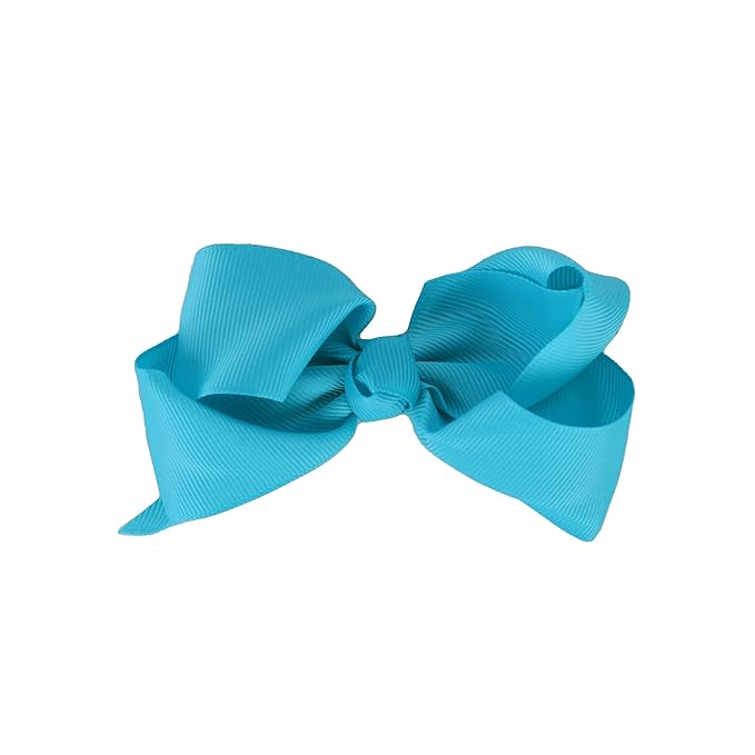 4 Inch Grosgrain Hair Bow for Girls - Blue