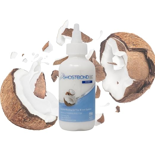 GHOSTBOND XL Hair Replacement Adhesive - 5oz - Invisible Bonding Wig Glue: Extra Moisture Control - Water & Oil-Resistant, Light Hold for Poly and Lace Hairpiece, Wig, Toupee Systems, (Coconut)