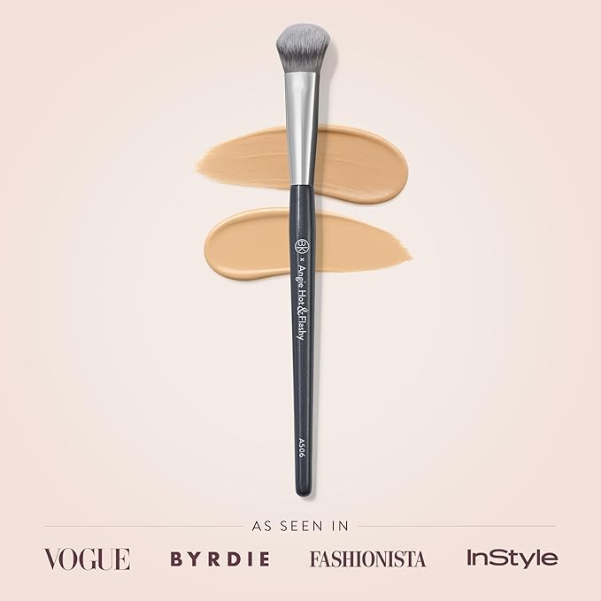 BK BEAUTY BRUSHES - ANGIE HOT & FLASHY A506 CONCEALER - Viral "Kitten Paw" Face Brush - Under-Eye Concealing and Contouring - Makeup Brushes