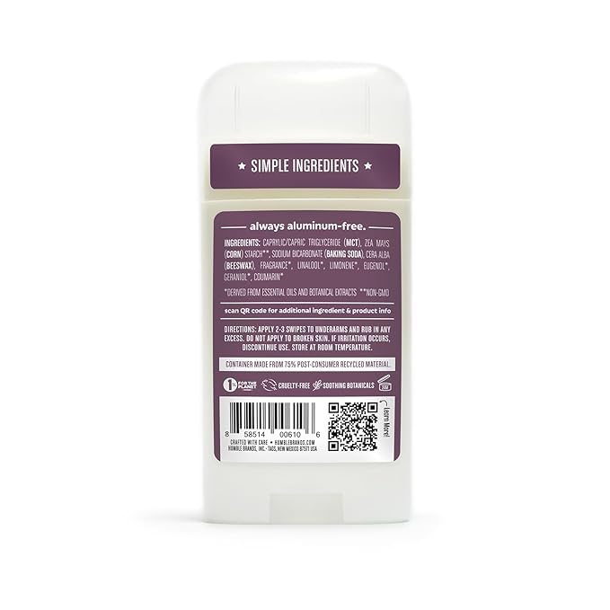 HUMBLE BRANDS Original Formula Aluminum-free Deodorant. Long Lasting Odor Control with Baking Soda and Essential Oils, Assorted, 3-Pack