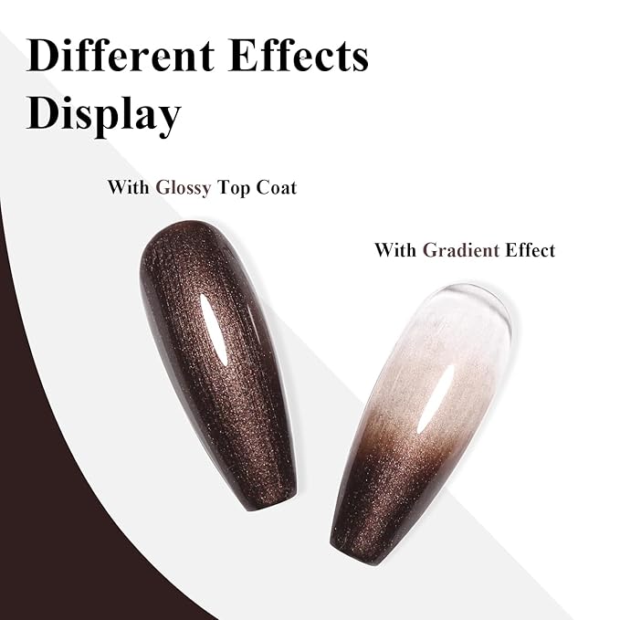 Imtiti 10ml Brown Glitter Gel Nail Polish Long Lasting Soak Off UV Led Gel Polish Salon DIY at Home Gift for Women 1Pcs
