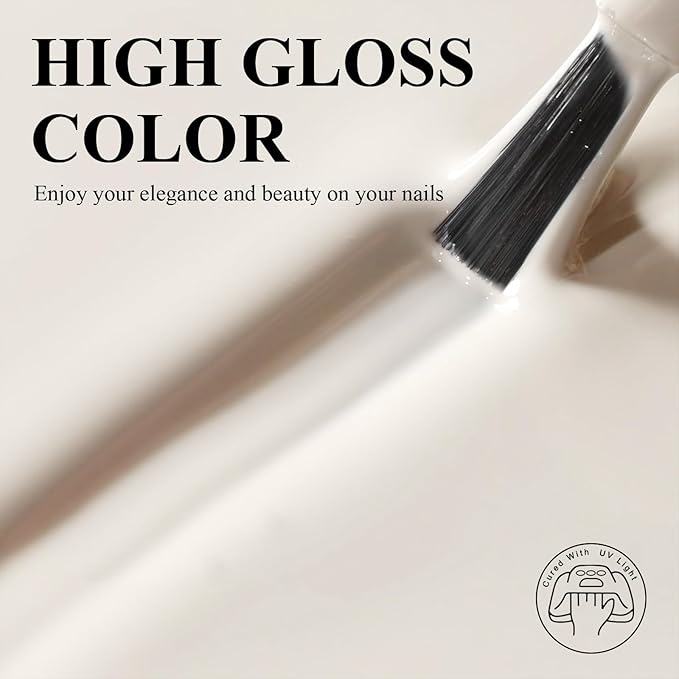 Imtiti Gel Nail Polish, 1Pcs Yogurt White Soak Off UV LED Gel Polish, Long Lasting, Nail Art Manicure Salon DIY at Home for Spring and Summer (0.34 Fl Oz-520)