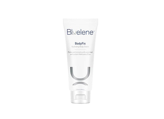 Bluelene BodyFix. Anti-Wrinkle Body Cream with Methylene Blue, Shea Butter, Jojoba Seed, Avocado, and Argania Spinosa Kernel Oil (6oz). Suitable for Sensitive Skin.