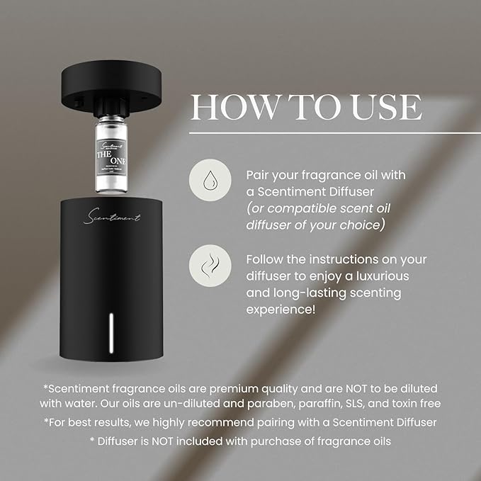 Scentiment - Tabac Designer Collection Diffuser Oils | Aromatherapy Home Fragrance | Luxurious Scent with Notes of Tobacco, Cacao, Wood, 50ml