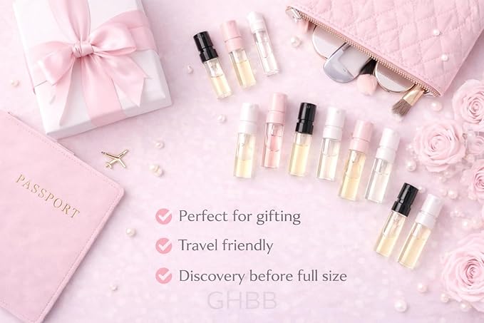 Women's Designer Perfume Sampler Lot Discovery Set x 12 Sample Vials - High End Fragrance Samples for Women, 12 Piece Set