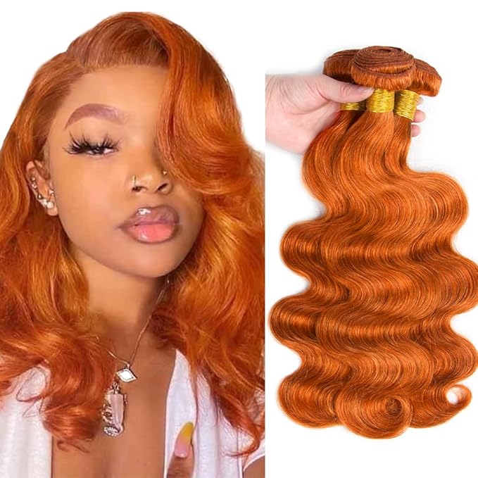 Ginger Bundles Human Hair Ginger Bundles 350 Human Hair Bundle 14 16 18 inch #350 Body Wave Bundle