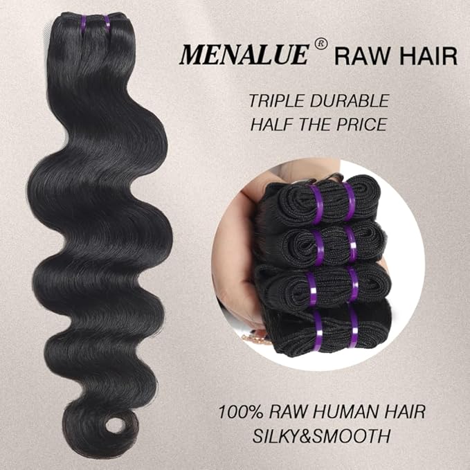 Body Wave 4 Bundles Human Hair 24 26 28 30 Inch 100% Unprocessed Vietnamese Human Hair Bundles 16A Full And Thick Virgin Hair Weave Bundles Raw Hair Extensions Natural Color