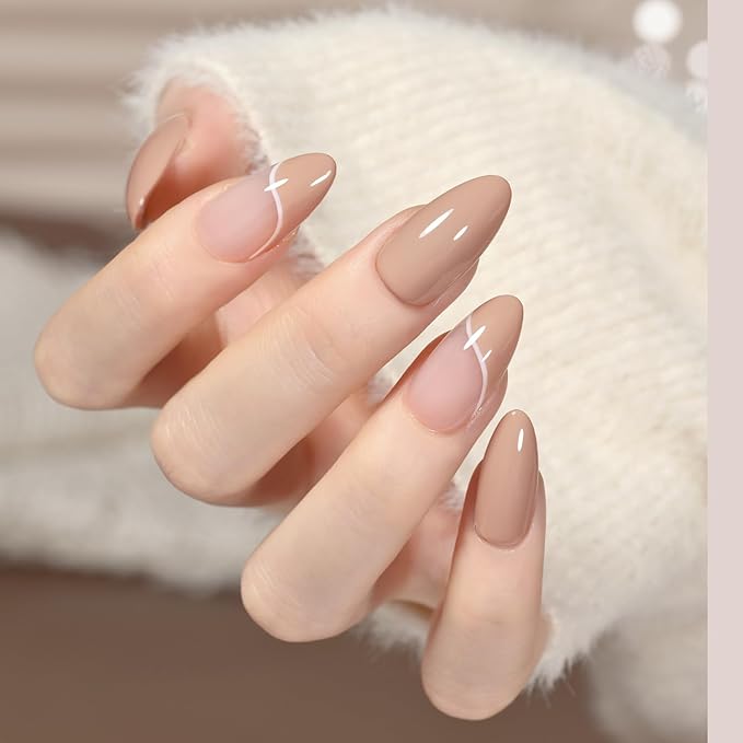 GAOY Gray Gel Nail Polish Set, 6 Colors Nude Brown Beige Soak Off UV Light Cure Gel Polish Kit for Salon and Nail Art DIY at Home