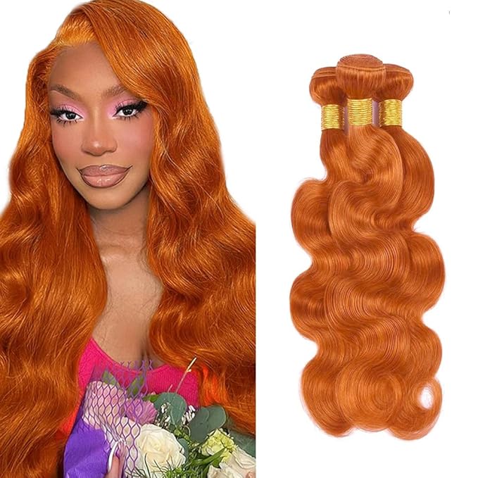 Ginger Bundles Human Hair Ginger Bundles 350 Human Hair Bundle 20 22 24 inch #350 Body Wave Bundle 150g
