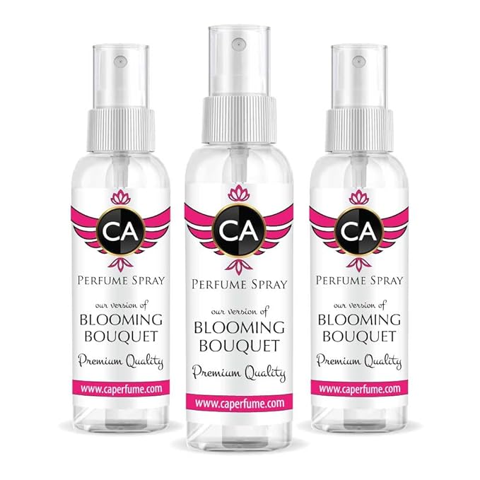 CA Perfume Impression of Blooming Bouquet For Women Replica Version Fragrance Dupes Concentrated Long Lasting Eau de Parfum Spray Refillable Atomizer Bottle 2 Fl Oz/60ml-X3