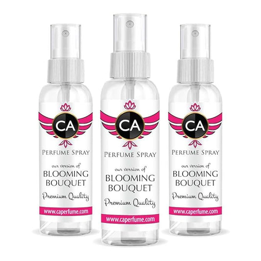 CA Perfume Impression of Blooming Bouquet For Women Replica Version Fragrance Dupes Concentrated Long Lasting Eau de Parfum Spray Refillable Atomizer Bottle 2 Fl Oz/60ml-X3