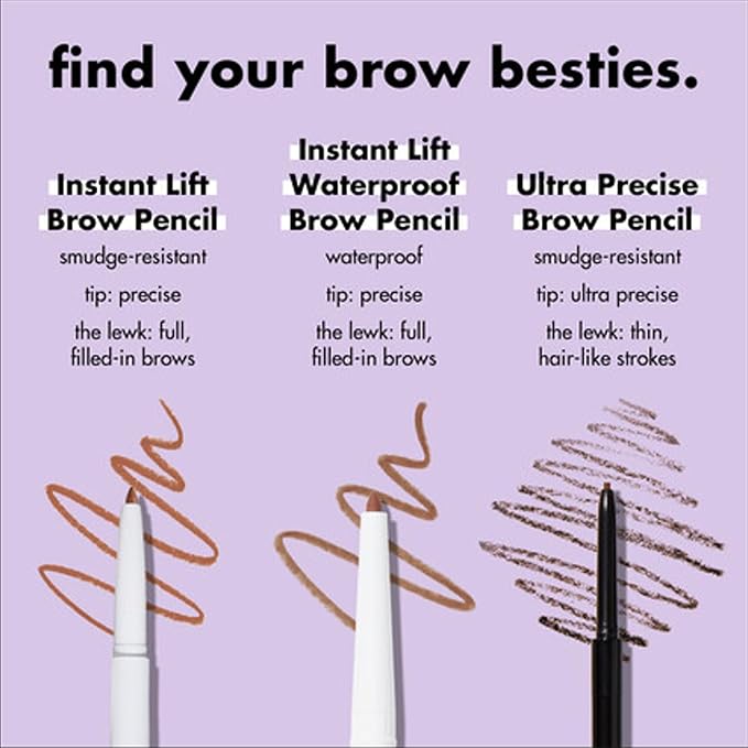 e.l.f. Instant Lift Brow Pencil, Dual-Sided, Precise, Fine Tip, Shapes, Defines, Fills Brows, Contours, Combs, Tames, Auburn, 0.006 Oz