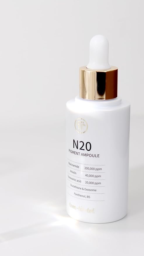 tom-tit-tot N20 Pigment Ampoule - Brightening and Moisturizing, Care for Sensitive Skin, Niacinamide, CICA, Arbutin and Tranexamic Acid, Korean Premium Skin Care (50ml / 1.69 fl.oz)