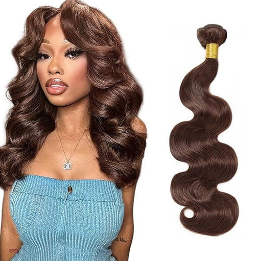#4 Bundles Dark Brown Human Hair Bundles Brown Body Wave Bundle 20 inch Color 4 Human Hair Bundle