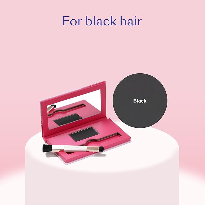 eSalon Thinning Hair Bundle, Root Touch Up + Brow Powder (Black), 2% Minoxidil Hair Regrowth Treatment, Densifying Scalp Serum with Procapil + Redensyl