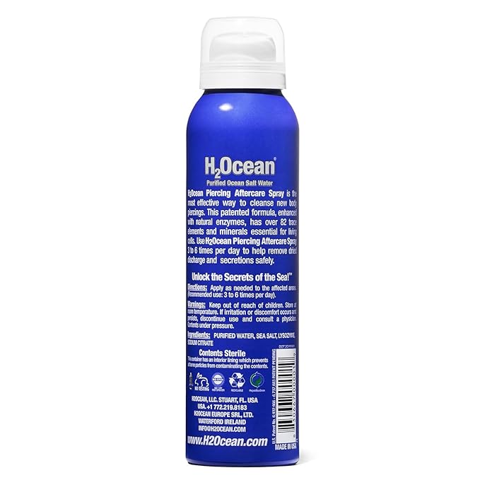 H2Ocean Piercing Aftercare Spray 4oz (Pack of 2) (2023)