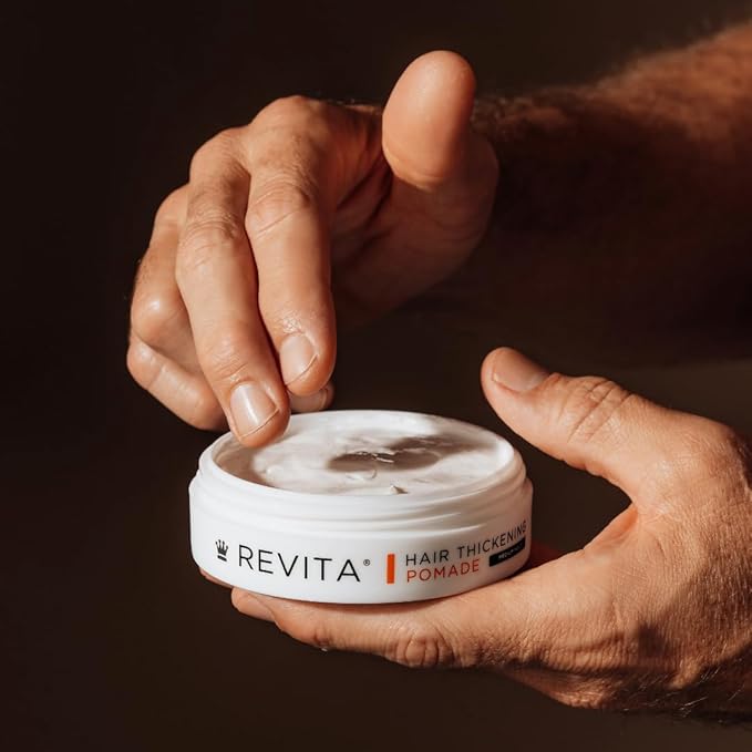DS Labs Revita Matte Pomade - Medium Hold Styling Cream for Thicker Looking Hair, With Biotin, Caffeine & Beeswax, Water Based, Matte Finish, No Flakes, 3.3 fl oz