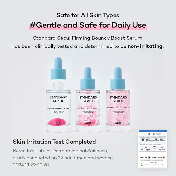 PDRN Firming Bouncy Boost Serum -Supports Skin Elasticity & Smooth, Water-Like Capsule Complex with Vegan Collagen, Bakuchiol & Retinol, Refined Texture, K-Beauty Serum (30ml)