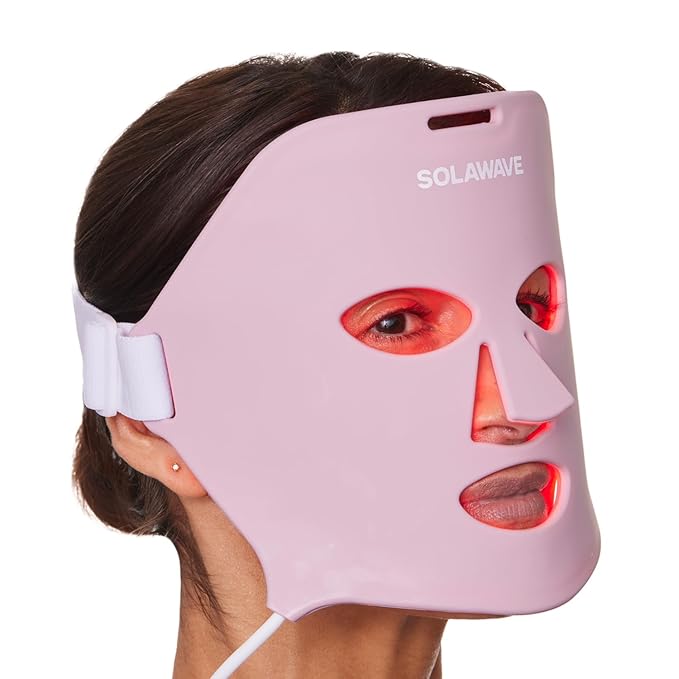 Solawave Red Light Therapy Mask for Face | Red & Near-Infrared Led Light Device | Reduces Appearance of Fine Lines & Wrinkles | Improves Firmness, Elasticity, & Texture | 10-Min Anti-Aging Treatment