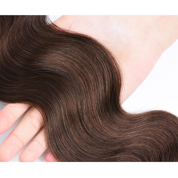 Dark Brown Bundles #4 Body Wave Human Hair Bundles Brown Body Wave Bundle 22 24 26 inch #4 Human Hair Bundle
