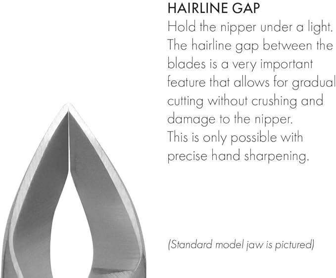 GERMANIKURE Tapered Professional Cuticle Trimmer - 1/2 Half Jaw Nipper - Ethically Made in Germany - FINOX Stainless Steel Sharp Cuticle Remover in Leather Case – Manicure Tool, r155, 5mm