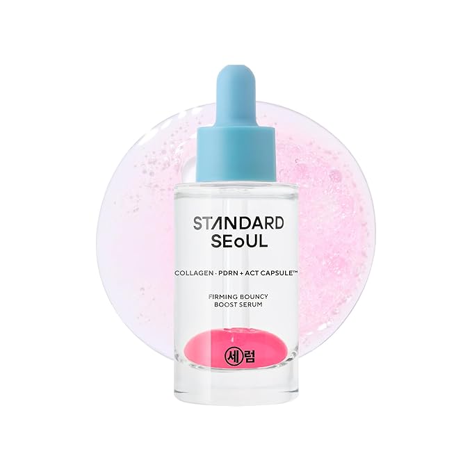 PDRN Firming Bouncy Boost Serum -Supports Skin Elasticity & Smooth, Water-Like Capsule Complex with Vegan Collagen, Bakuchiol & Retinol, Refined Texture, K-Beauty Serum (30ml)