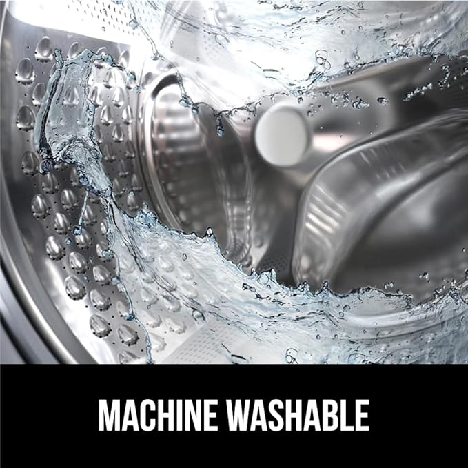 GORILLA GRIP Patented Bath Tub Shower Mat, Machine Washable Bathtub Floor Liner Mats, Suction Cups and Drain Holes to Keep Tubs Clean, Soft on Feet, Bathroom Essentials, 35x16 Inch, Clear Blue