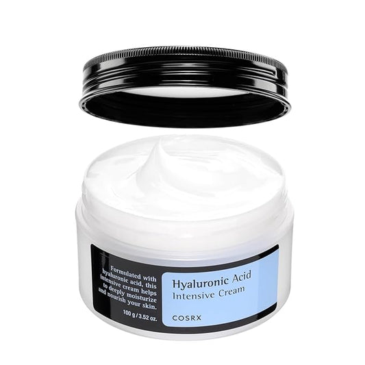COSRX Hyaluronic Acid Moisturizing Cream, Long-lasting Hydration, Rich Moisturizer for Sensitive Skin 3.52 oz / 100g, Korean Skin Care, Stocking Stuffers, Animal Testing Free, Parabens Free
