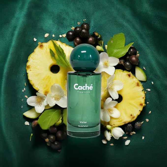 Victor by Caché – Pineapple, Apple, Birch, Jasmine, Oakmoss, Ambergris, Musk; Eau De Parfum (EDP) 50ml, Masculine