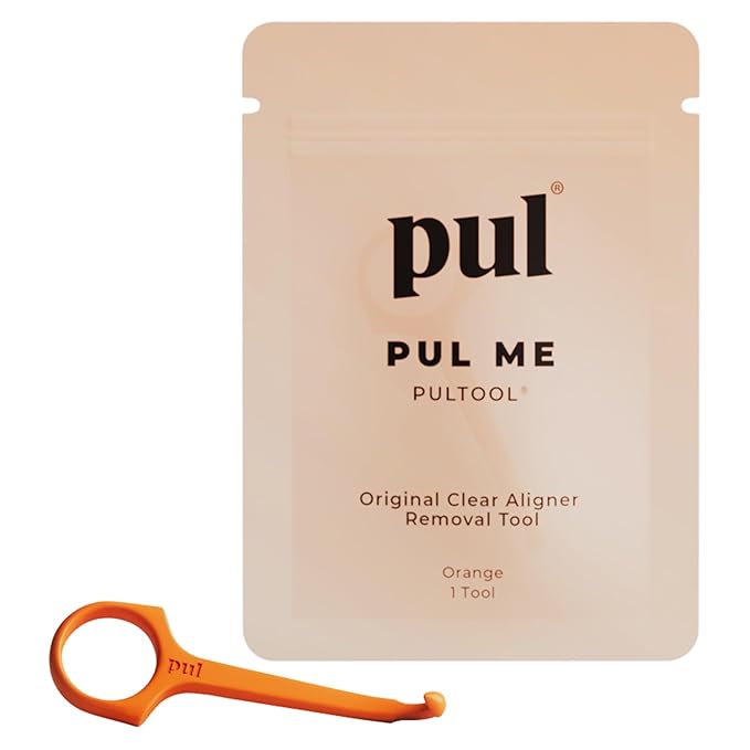 PUL Pack of 1 Reusable Clear Aligner Removal Tool — Compatible with Invisalign, Removable Braces, Retainers & Trays – Easy-to-Use Device Remover, Dental & Oral Hygiene Care Product – Orange