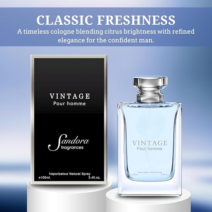 Men's Cologne – INSPIRED by A WORLD RENOWNED MEN'S PERFUME – Lemon, Bergamot, Neroli, Cedar – Fresh, Citrus, Aromatic, Woody – Long-Lasting Eau de Parfum 3.4 fl oz