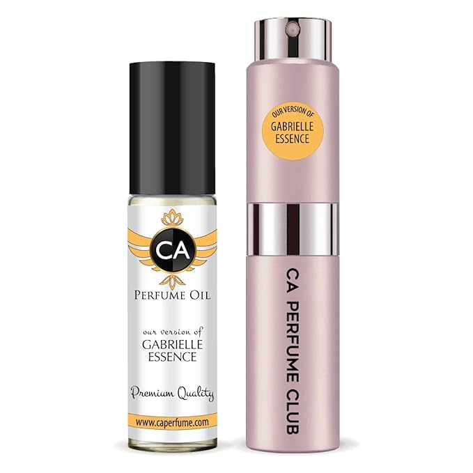 CA Perfume Duo Impression of Essence of Belle Gabriel For Women Perfume Layering Set Long Lasting Travel Size EDP + Body Oil Roll-On Bottle 0.27 Fl Oz+0.33 Fl Oz
