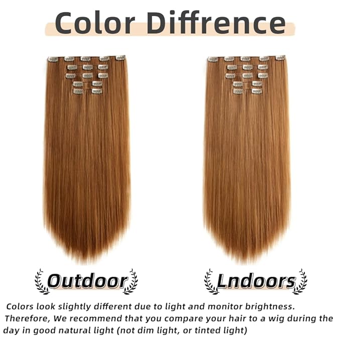 Blonde Brown Hair Extension Clip in Straight 22" Long Synthetic Invisible Extensions Black Fluffy and not tangled Clips on Hairpieces for Women 5PCS Curly Wavy 18" Red White Natural 5 Oz