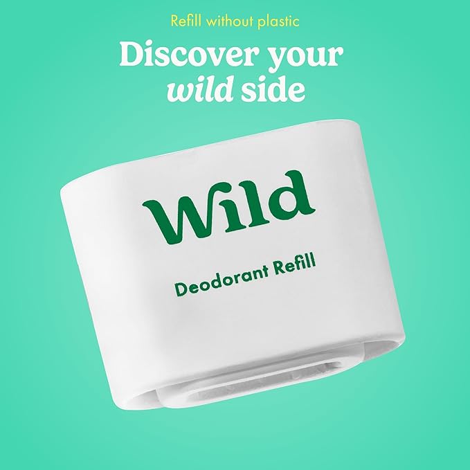 Wild - Refillable Deodorant - Fresh Cotton & Sea Salt Refill Trio Pack - Vegan - Aluminum Free - Long Lasting Protection - 3 Pack of 1.41oz Refills