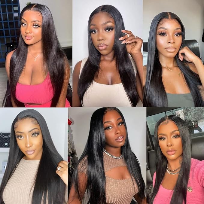 Kerriana 20 22 24 26 Inch 4 Bundles Human Hair Straight, Brazilian Hair Bundles Unprocessed Virgin Remy Human Hair Sew In Bundles Straight Natural Color
