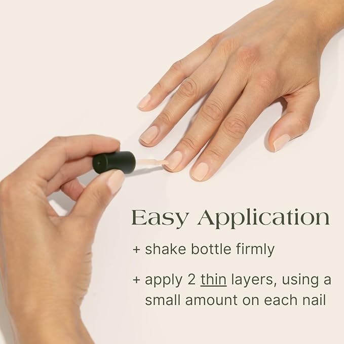 Botanist The Remedy | Nail Strengthening Polish | Repairs & Hardens Nails Damaged from Acrylics, Dip & Gel Manicures | Non-Toxic, 84% Plant Based, 21-Free & Vegan (Nude)