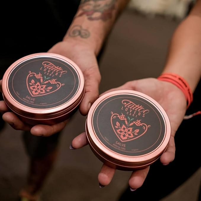 Tattoo Lovers Care Tattoo Salve Artists Tin Glide Tattoo Balm Before, During & Aftercare Cream Moisturizer Rejuvenates Older Tattoos & Combats Redness, Swelling, Scabbing Natural Ingredients 6oz