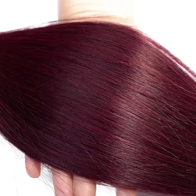 22 24 26 inch Burgundy Bundles Human Hair 99J Straight Bundles Red Human Hair Bundle Burgundy Straight Bundle