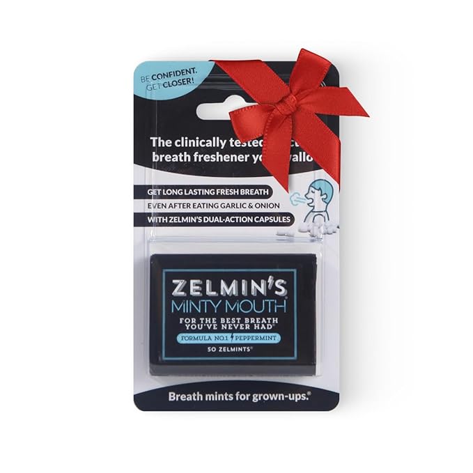 1 Pack - Zelmin's Minty Mouth Breath Freshener - Long Lasting Bad Breath Treatment for Adults, Instant Freshness Helps with Dry Mouth, Natural Breath Mints for Travel, Alcohol-Free, Keto, Gluten-Free