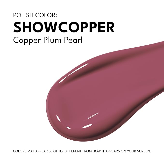 RC Red Carpet Manicure Fortify & Protect LED Gel Nail Color - Long-Lasting, Vibrant, Professional Quality, High Shine, Chip-Resistant - Infused with Vitamin A & Biotin (Showcopper, 0.3 Fl Oz)