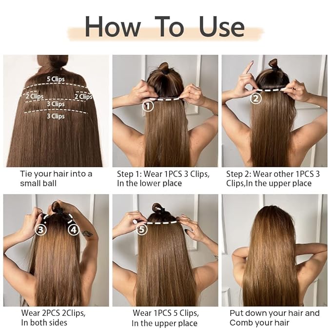 Blonde Clip in Extension Straight 22" Long Synthetic Thick Clips on Hair Piece for Women 5PCS Black Curly Wavy 18" Cheap Brown Red White Soft Natural Full Head Weddings Party Daily Use 5 Oz